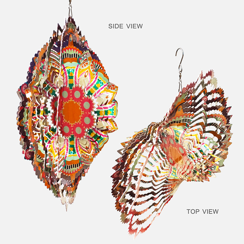 FONMY Wind Spinner Mandala Lucky Star Pink