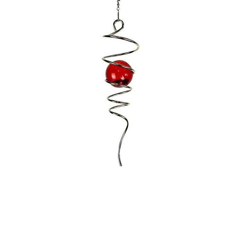 Fonmy Gazing Silver Red Ball Decorative Wind Spinner