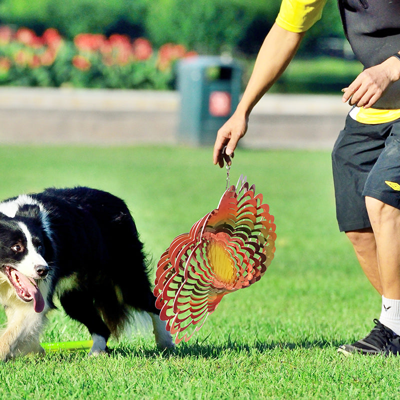 FONMY Wind Spinner Rainbow Color Sunflower