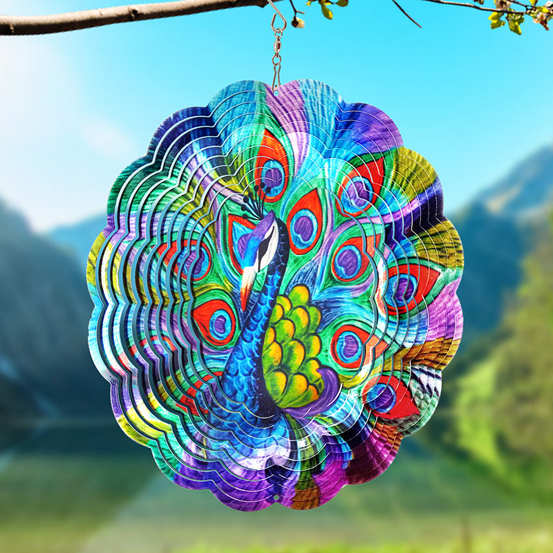 FONMY Wind Spinner Peacock-12inch Stainless Steel