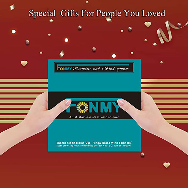 FONMY Santa Claus Metal Wind Spinners