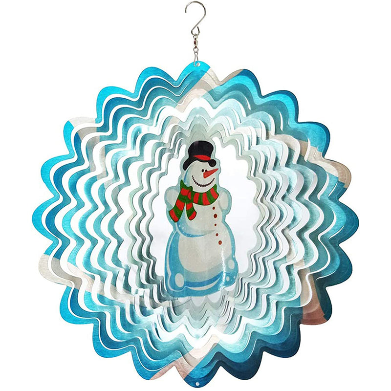 FONMY Snowman Metal Wind Spinners