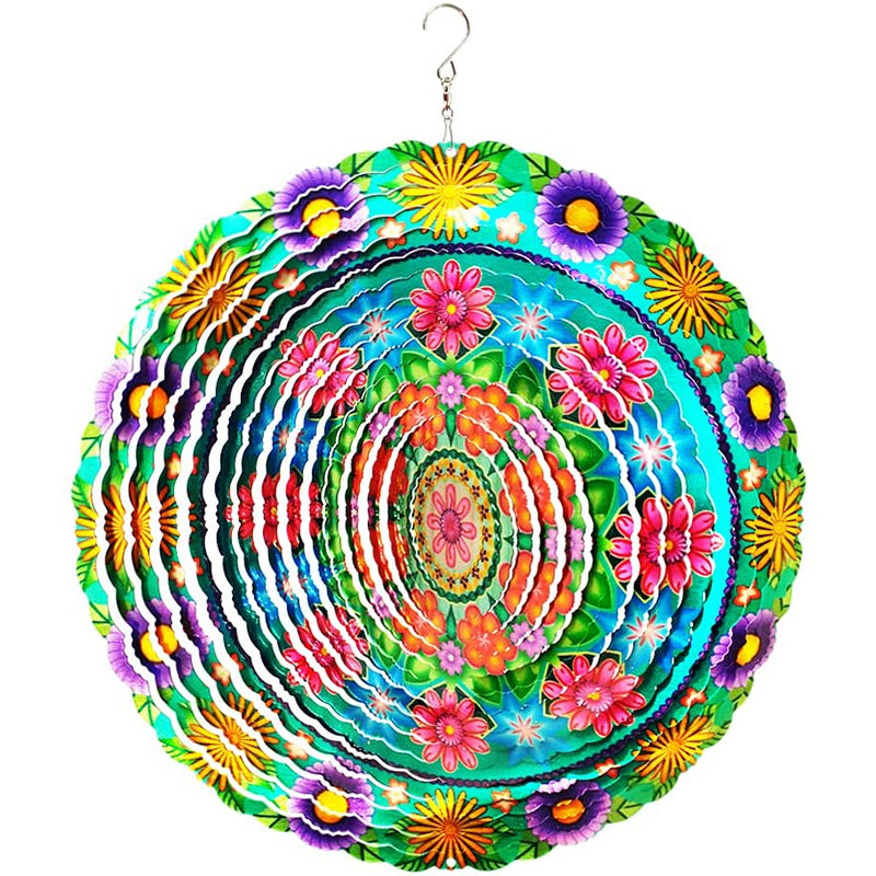 FONMY Wind Spinner Mandala Green Flower