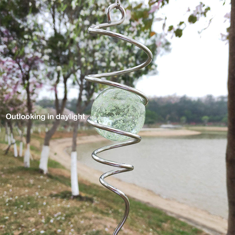 FONMY Gazing Ball Stainless Steel Spiral Tail