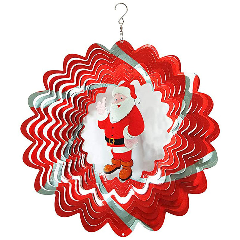 FONMY Santa Claus Metal Wind Spinners