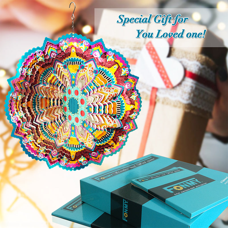 FONMY Wind Spinner Mandala Lucky Star