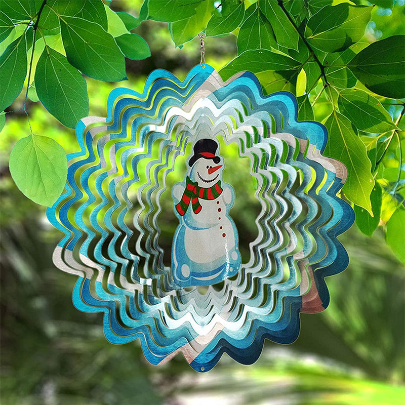 FONMY Snowman Metal Wind Spinners