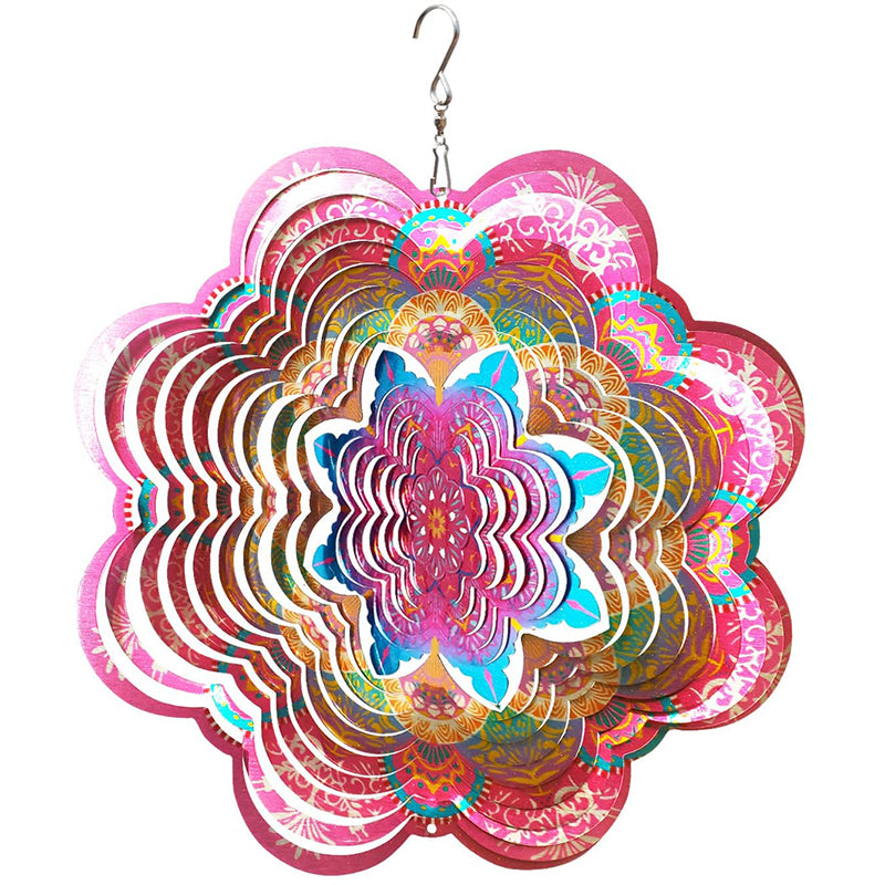 FONMY Pink Mandala Wind Spinners 12''