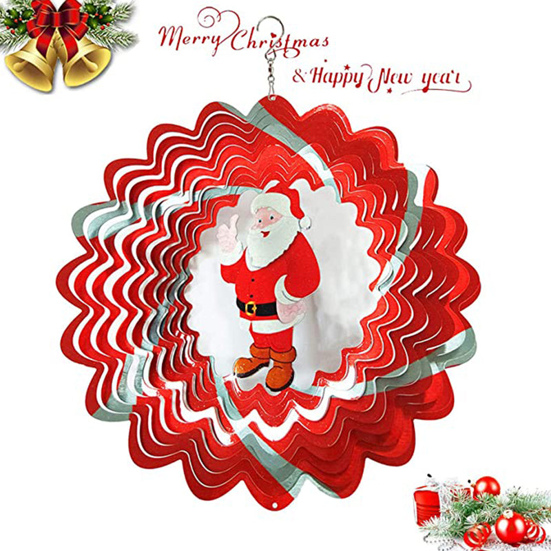 FONMY Santa Claus Metal Wind Spinners